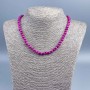 Imitation Tourmaline Necklace with Faceted Rondelle Beads, 6x4 mm, 48 cm