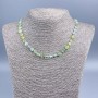 Assorted necklace of natural stone, faceted beads, diameter 10x6 mm, length 50 cm +/-