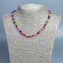 Necklace with Assorted Faceted Beads, 6 mm diameter, 49 cm long