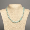 Beaded necklace of natural amazonite stones, faceted, 8×10 mm, length 48 cm +