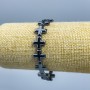 Bracelet 'Hematite Cross', diameter 12.5 x 12.5 mm ±, length 18 cm (stretch)