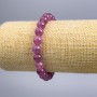 Rubellite Tourmaline Bracelet, natural stone, smooth beads, 8.5 mm diameter, 18 cm length (stretch)