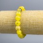 Toned Quartz Hairy Bracelet with Smooth Beads, 10mm Diameter, 18 cm Length (Stretch)