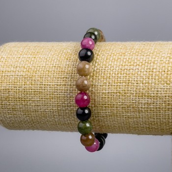 Bracelet Tourmaline (synthetic) smooth beads, diameter ~8 mm, length 18 cm stretch