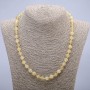 Citrine Necklace, smooth 6mm beads, 45cm