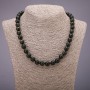 Necklace of natural Sun Obsidian with smooth beads, 10mm diameter, 48cm length