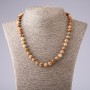 Picture Jasper Necklace, Faceted Beads, 8mm Diameter, 48cm Length