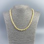 Citrine Stone Necklace with opaque smooth beads, diameter 6mm+-, length 48cm+