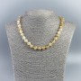 Natural Citrine gemstone necklace - smooth bead, 8.5 mm diameter, 48 cm length