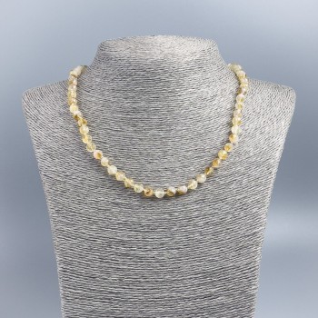 Natural Citrine Necklace with Faceted Beads, 6 mm Diameter, 48 cm Length