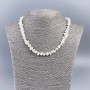 Necklace of natural mother-of-pearl (toned) white chips, 8–10 mm diameter, length 50 cm