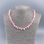 Natural Mother-of-Pearl Necklace (Dyed) Pink Chips, 8–10 mm, 50 cm long