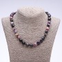 Charoite Natural Stone Necklace, Faceted, 10 mm Diameter, 45 cm Length