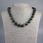 Necklace of natural seraphinite faceted beads, diameter 14x9 mm ±, length 50 cm+