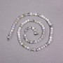 Labradorite beads on thread, faceted cube beads, 4x4 mm, length 39 cm ±