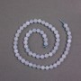 Aquamarine beads on a thread, natural stone, faceted round beads, diameter 6.5 mm, length 38 cm