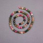 Tourmaline Beads on Thread, Natural Stone, Faceted Bead, 8 mm Diameter, 38 cm Length
