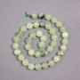 Prehnite Beads on Thread, Natural Stone, Faceted Round Beads, 10mm Diameter, 39cm Length