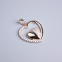 Xuping Pendant 18K Gold Plating Heart with White Crystals, diameter 20x22 mm+