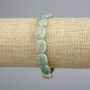 Jadeite Bracelet with Natural Oval Jade Stone, Diameter 14x10, 5 mm ±, Length 18 cm ± (Stretch)