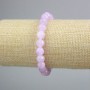 Kunzite Bracelet with Faceted Beads, 8.5 mm Diameter, 18 cm Length (Stretch)