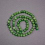 Jadeite Beads on Cord, Canadian Natural Stone, Smooth Round Bead, Diameter 6.5 mm, Length 38 cm