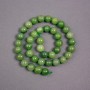 Beads on a Thread Jadeite Canadian Natural Stone Smooth Round Beads, 10 mm Diameter, 38 cm Length
