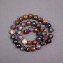 Petersite Beads on Thread, Natural Stone, Smooth Round Bead, Diameter 10mm ±, Length 38cm ±
