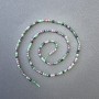 Beads on thread Zoisite, natural stone cube, diameter 2-3 mm, length 39 cm