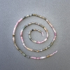 Tourmaline Assortment Beads on Thread, Cube-Shaped Natural Stone, 2.5x2.5 mm, length 39 cm