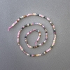Tourmaline Assortment Beads on Thread, Natural Stone Cubes, Diameter 2.8x2.8 mm, Length 40 cm+