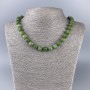 Necklace of Canadian Jadeite, natural stone, faceted cube, diameter 9x9 mm, length 50 cm