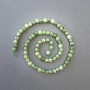 Jadeite Beads, Natural Gemstone, Faceted Cubes, 5×5 mm Diameter, 38 cm Length on Thread