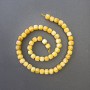 Yellow Jadeite Beads, natural stone, faceted cube, diameter 7x7 mm, length 39 cm on cord