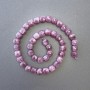 Rubellite Tourmaline Beads, Natural Stone, Faceted Cubes, 9x9mm, Length 39cm, on Thread