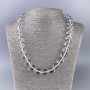 Rock crystal necklace with smooth beads, 12.5 mm diameter, 45 cm length