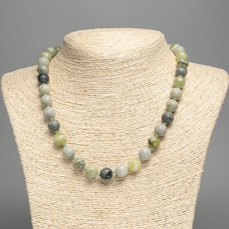 Ofit Necklace (artificial acrylic) smooth beads, diameter 10.5 mm, length 48 cm