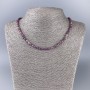 Necklace with natural tourmaline, faceted cube beads, 4x4 mm diameter, length 50 cm