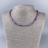 Phosphosiderite Necklace with natural faceted cubic beads, 4x4 mm diameter, length 50 cm