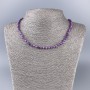Phosphosiderite Necklace with natural faceted cubic beads, 4x4 mm diameter, length 50 cm