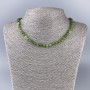 Canadian Jadeite Necklace, natural faceted cubes 5x5 mm, 50 cm length