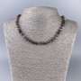 Petersite Necklace, natural stone, faceted cube beads, 6x6 mm diameter, 50 cm length