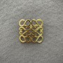 Accent Brooch in Golden Metal 40x40mm +