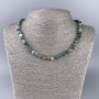 Agate Necklace with smooth beads, diameter 6.5 mm, length 49 cm