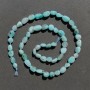 Larimar Beads, Natural Stone, Faceted, Diameter 6×8 mm, Length approx. 41 cm on Thread