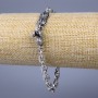 Chain bracelet 'Grizun' silver-colored metal 35×8.5 mm, thickness 6 mm, length 21 cm +