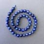 Lapis lazuli beads, natural stone, smooth round beads, 8 mm diameter, 38 cm length