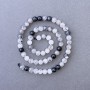 Hairy Rutile Quartz Beads – Natural Stone Smooth Beads, Diameter 6.5 mm, Length 39 cm