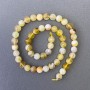 Beads Yellow Opal natural stone smooth beads, diameter 8mm+-, length 39cm+-