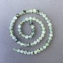 Prehnite beads, natural stone, smooth round beads, diameter 6.5 mm, length 40 cm